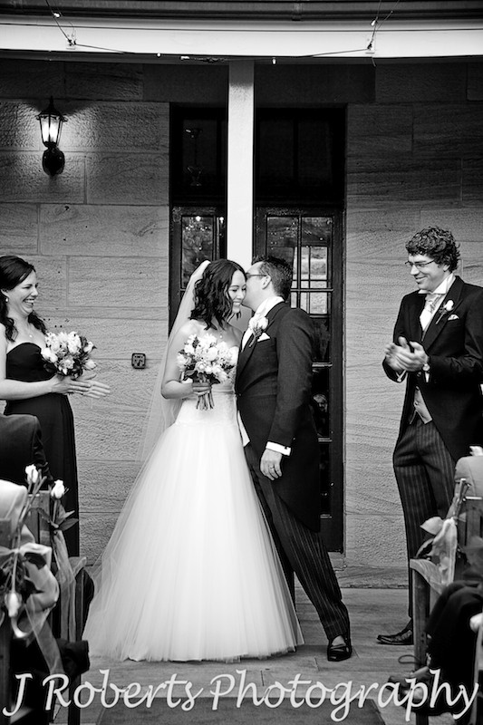 The kiss - wedding photography sydney